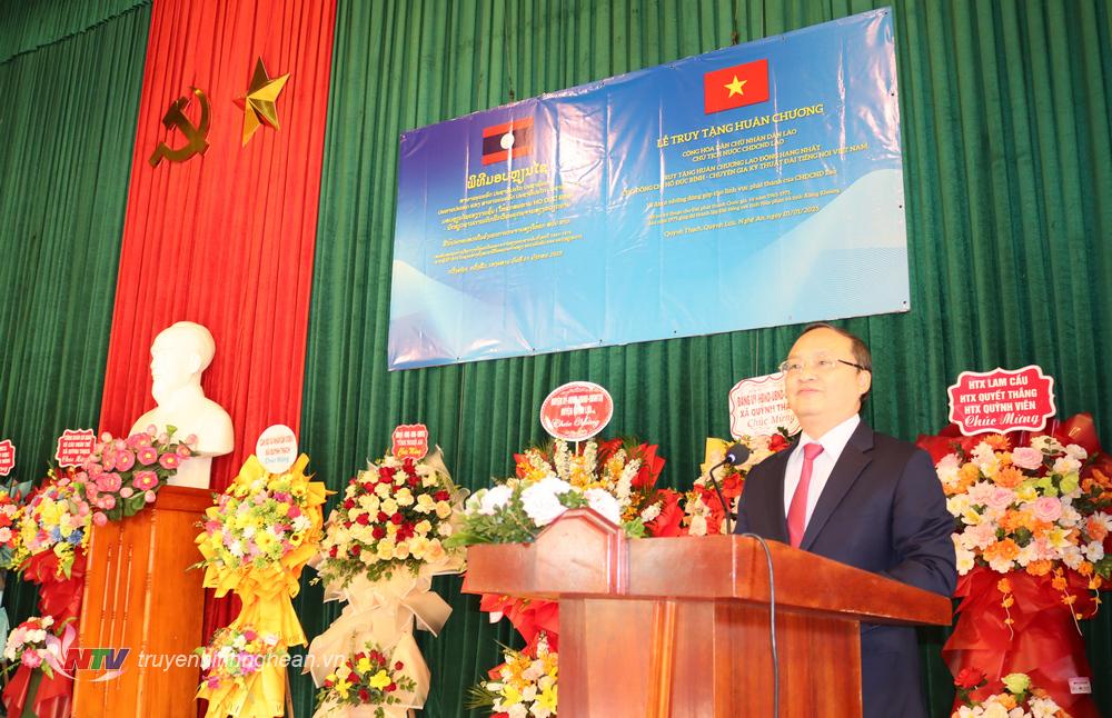 Đồng chí Hồ Tiến Sỹ, Ủy viên Trung ương Đảng, Tổng Giám đốc Đài Tiếng nói PG 88 Nổ Hũ phát biểu tại buổi lễ.