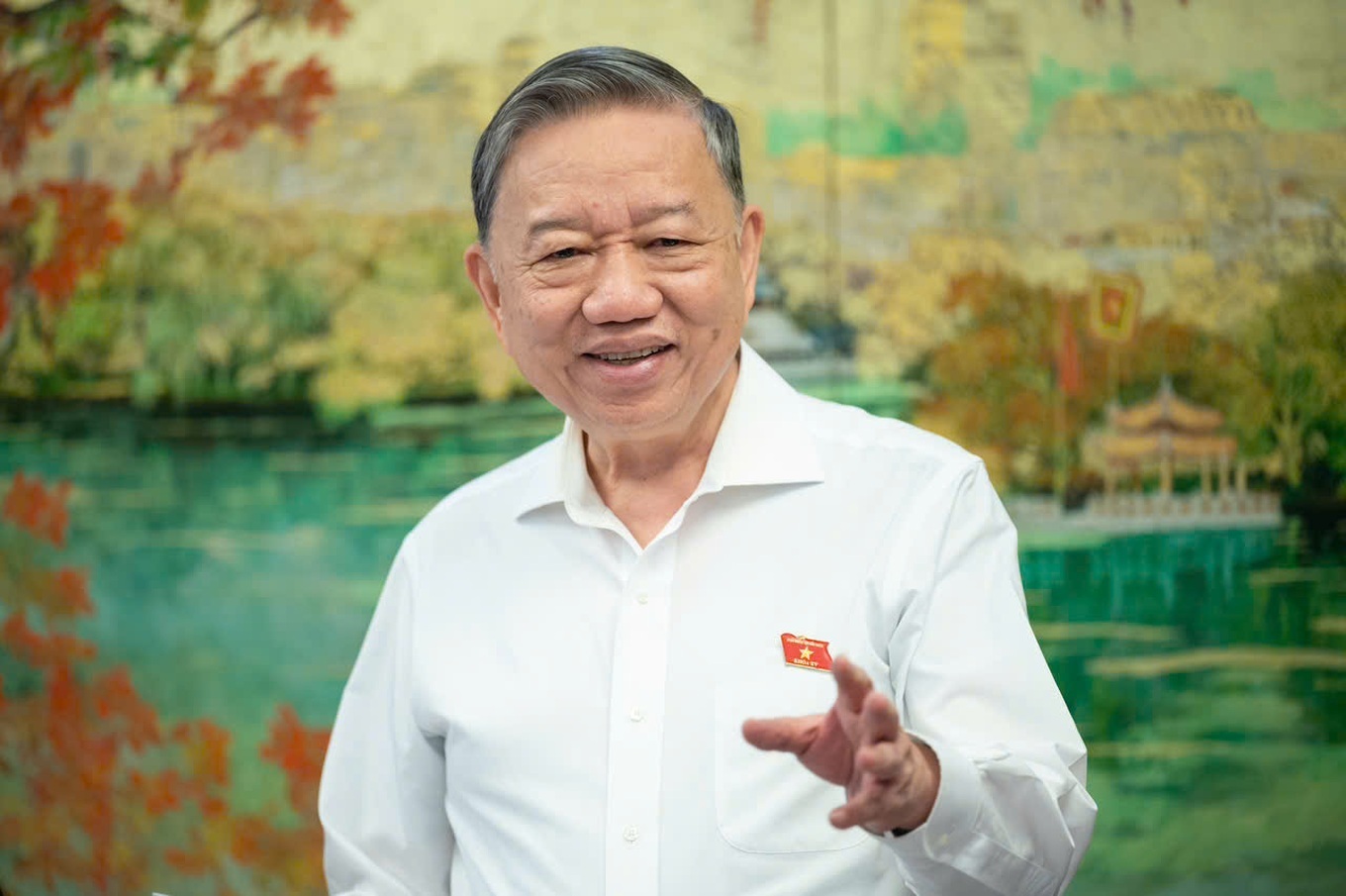 Tổng Bí thư Tô Lâm nhấn mạnh tiến bộ là phải tiến tới miễn học phí, nuôi ăn học sinh (Ảnh: Phạm Thắng).