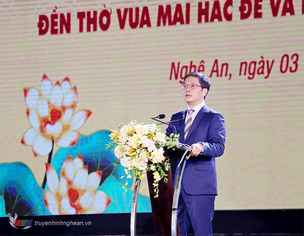 Đồng chí Trần Tuấn Anh - Uỷ viên Bộ Chính trị, Trưởng Ban M.PG88 Tips Trung ương phát biểu tại buổi lễ.