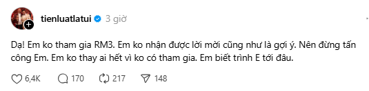 Tiến Luật lên tiếng đính chính khi ngồi không cũng dính đạn.