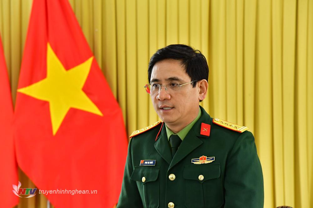Đại tá Phan Đại Nghĩa, Uỷ viên Ban Thường vụ Tỉnh uỷ, Chỉ huy trưởng Bộ CHQS tỉnh phát biểu kết luận kiểm tra.