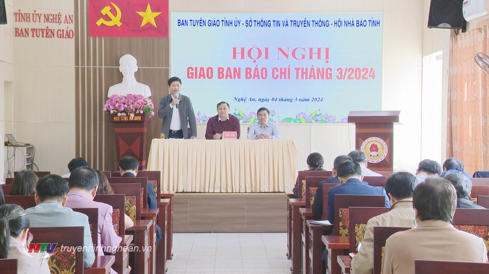 PG88 go Bắn cá Hội nhà báo tỉnh, Giám đốc Đài PT-TH PG88 go Bắn cá Trần Minh Ngọc phát biểu tại hội nghị.