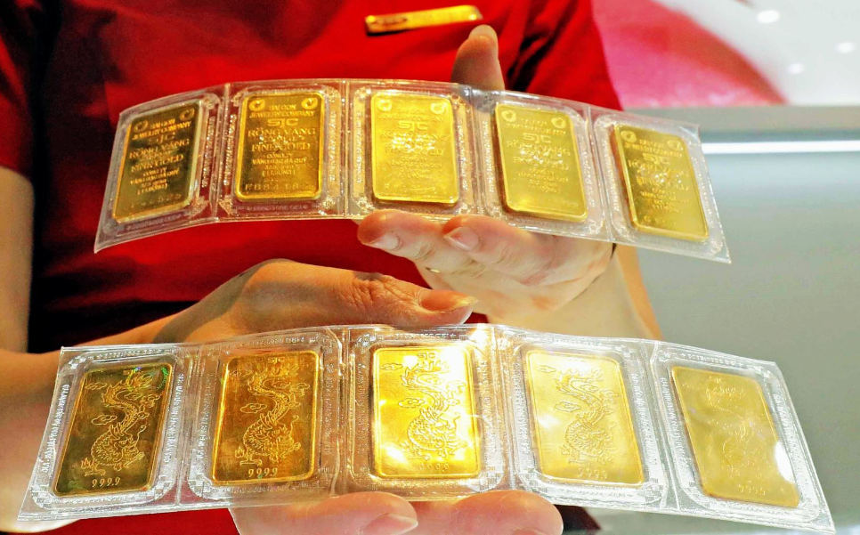 Vàng miếng SJC bán ra thị trường hôm nay ở mức 97,4 triệu đồng/lượng.