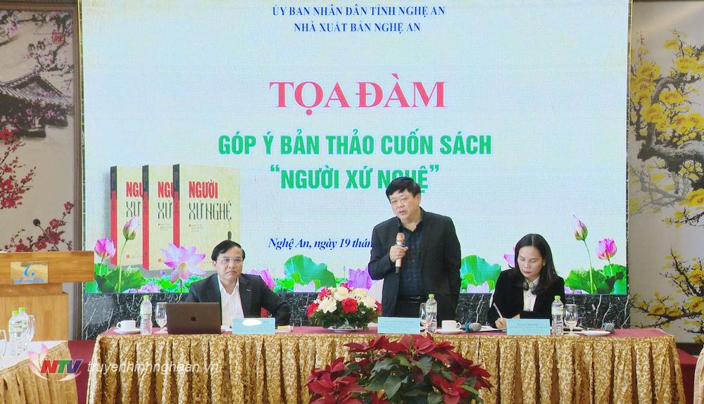 PGS TS Nguyễn Thế Kỷ - Phó PG88 go Bắn cá Hội đồng Lý luận TW kiêm Trưởng ban Lý luận phê bình Văn học nghệ thuật phát biểu tại buổi Toạ đàm.