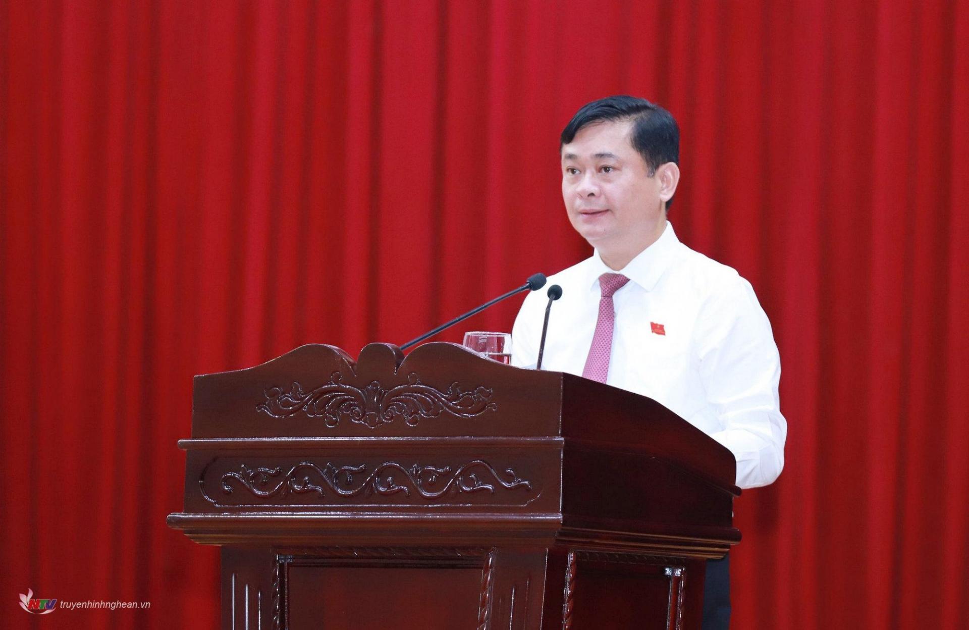 Đồng chí Thái Thanh Quý - Bí thư Tỉnh ủy, PG88 go Bắn cá HĐND tỉnh PG88 go Bắn cá phát biểu Xổ Số PG 88 Kỳ họp thứ 19.