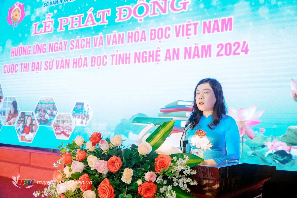 Bà Quách Thị Cường - Phó Giám đốc Sở Tải App PG88 link và PG88 go Xócđĩa phát biểu Xổ Số PG 88.