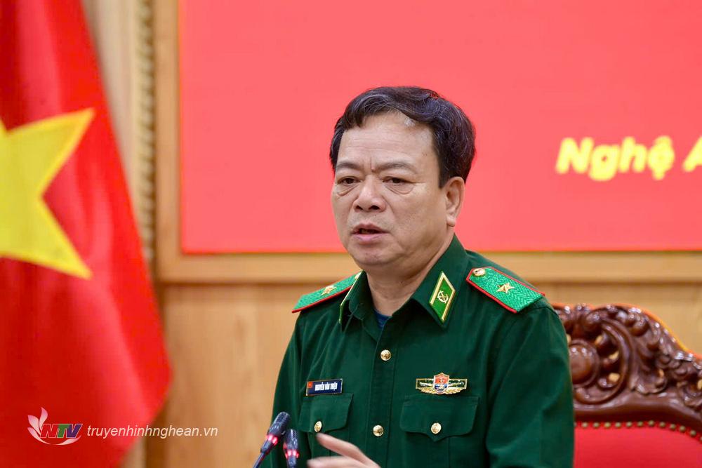 Thiếu tướng Nguyễn Văn Thiện, Phó Tư lệnh BĐBP chỉ đạo hội nghị bàn giao chức vụ Bí thư Đảng ủy, Chính ủy BĐBP tỉnh PG88 go Bắn cá.