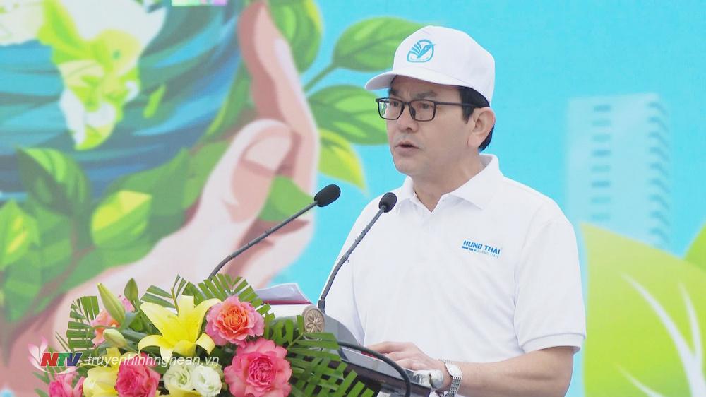 Đồng chí Trần Quang Lâm - Phó PG88 go Bắn cá UBND TP. Vinh phát biểu tại buổi lễ.