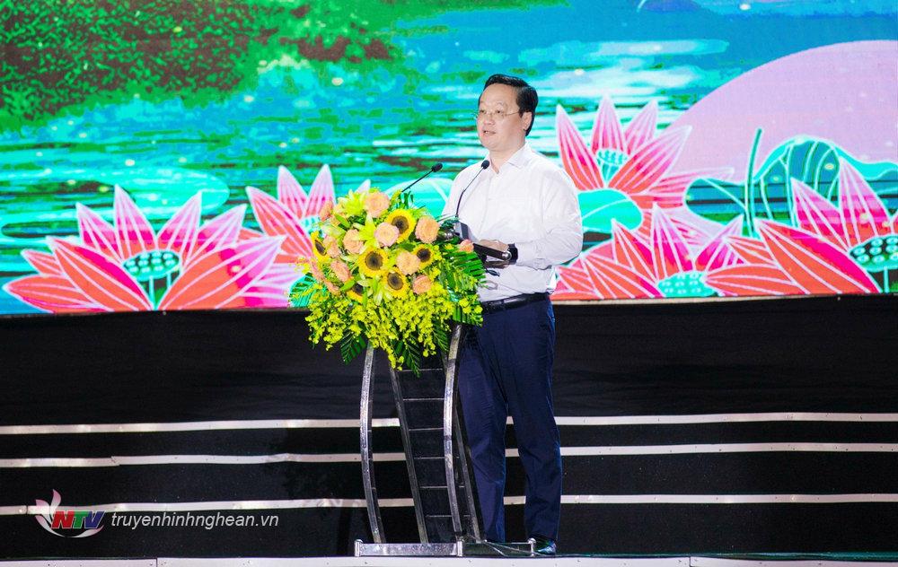 Đồng chí Nguyễn Đức Trung - Phó Bí thư Tỉnh uỷ, PG88 go Bắn cá UBND tỉnh phát biểu Xổ Số PG 88.