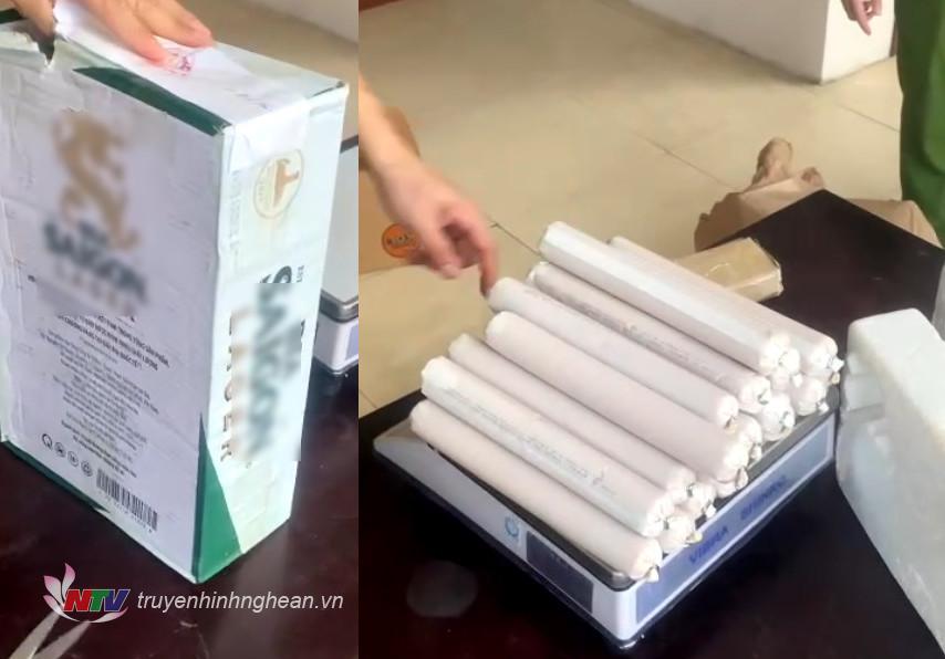 Số thuốc nổ thu giữ được của đối tượng.