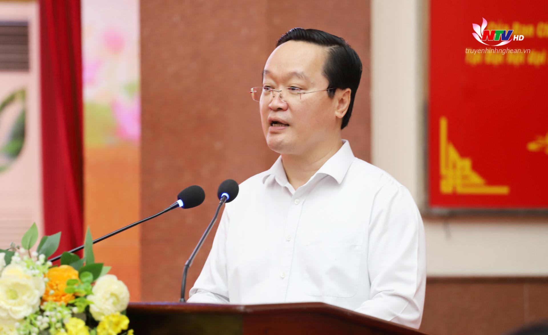 Bí thư Tỉnh uỷ PG88 go Bắn cá Nguyễn Đức Trung phát biểu chào mừng hội thảo.