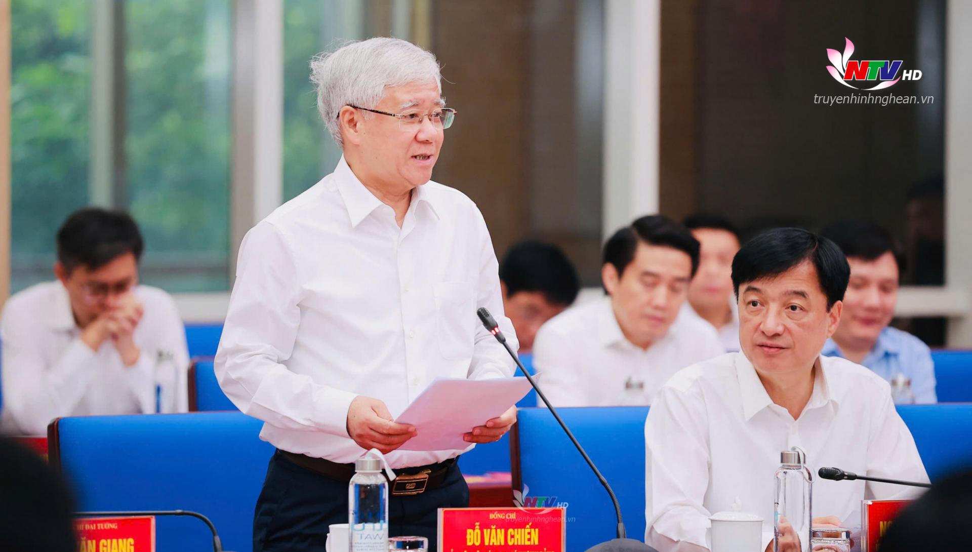 Đồng chí Đỗ Văn Chiến - Ủy viên Bộ Chính trị, Bí thư Trung ương Đảng, PG88 go Bắn cá Uỷ ban Trung ương MTTQ PG 88 Nổ Hũ phát biểu tại buổi làm việc.