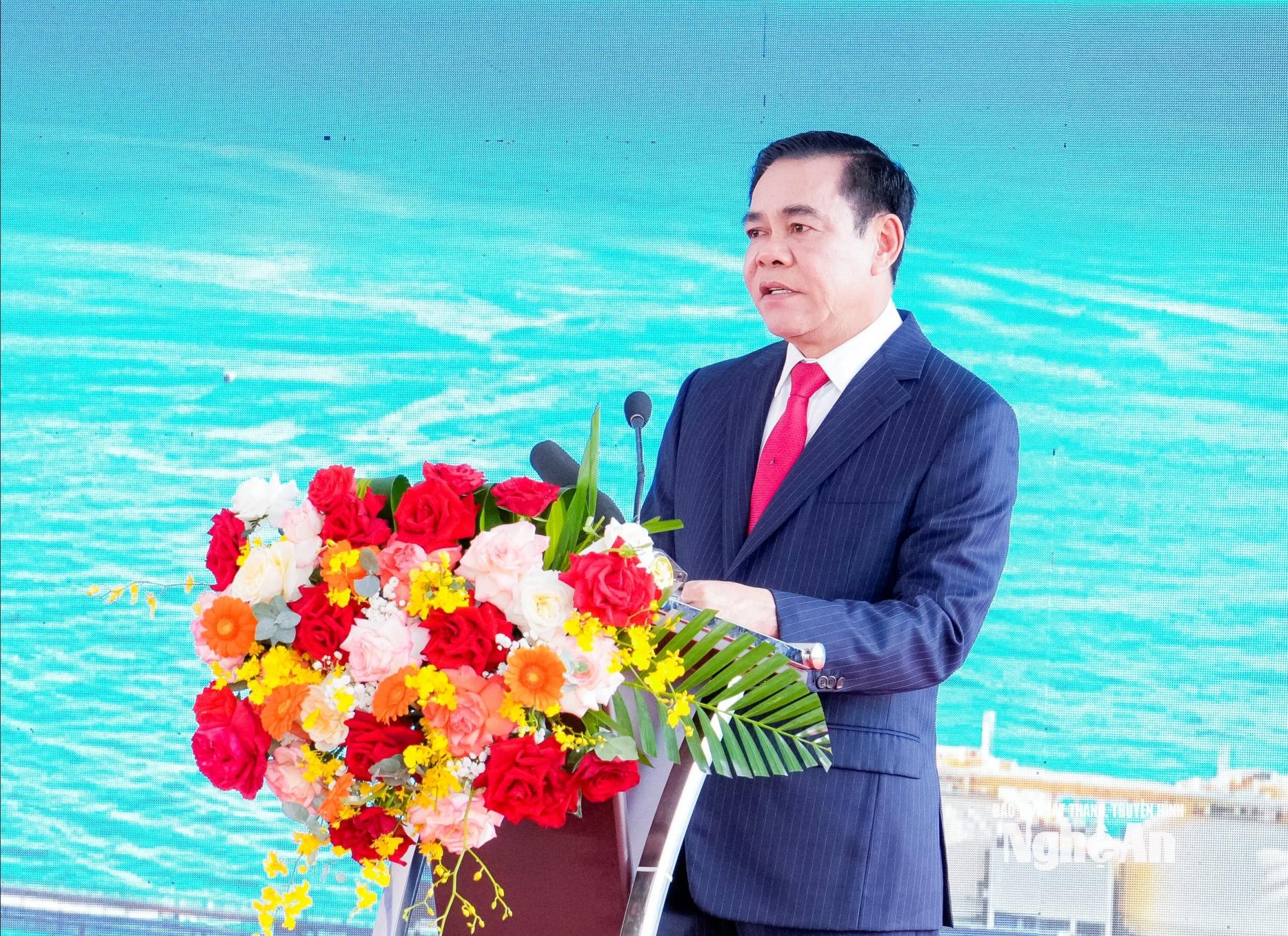 Phó Bí thư Tỉnh uỷ, PG88 go Bắn cá UBND tỉnh Võ Trọng Hải phát biểu tại buổi lễ. Ảnh: Phạm Bằng
