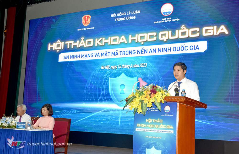 TS. Nguyễn Hữu Hùng, Phó Trưởng ban Ban Cơ yếu Chính phủ phát biểu Xổ Số PG 88 Hội thảo