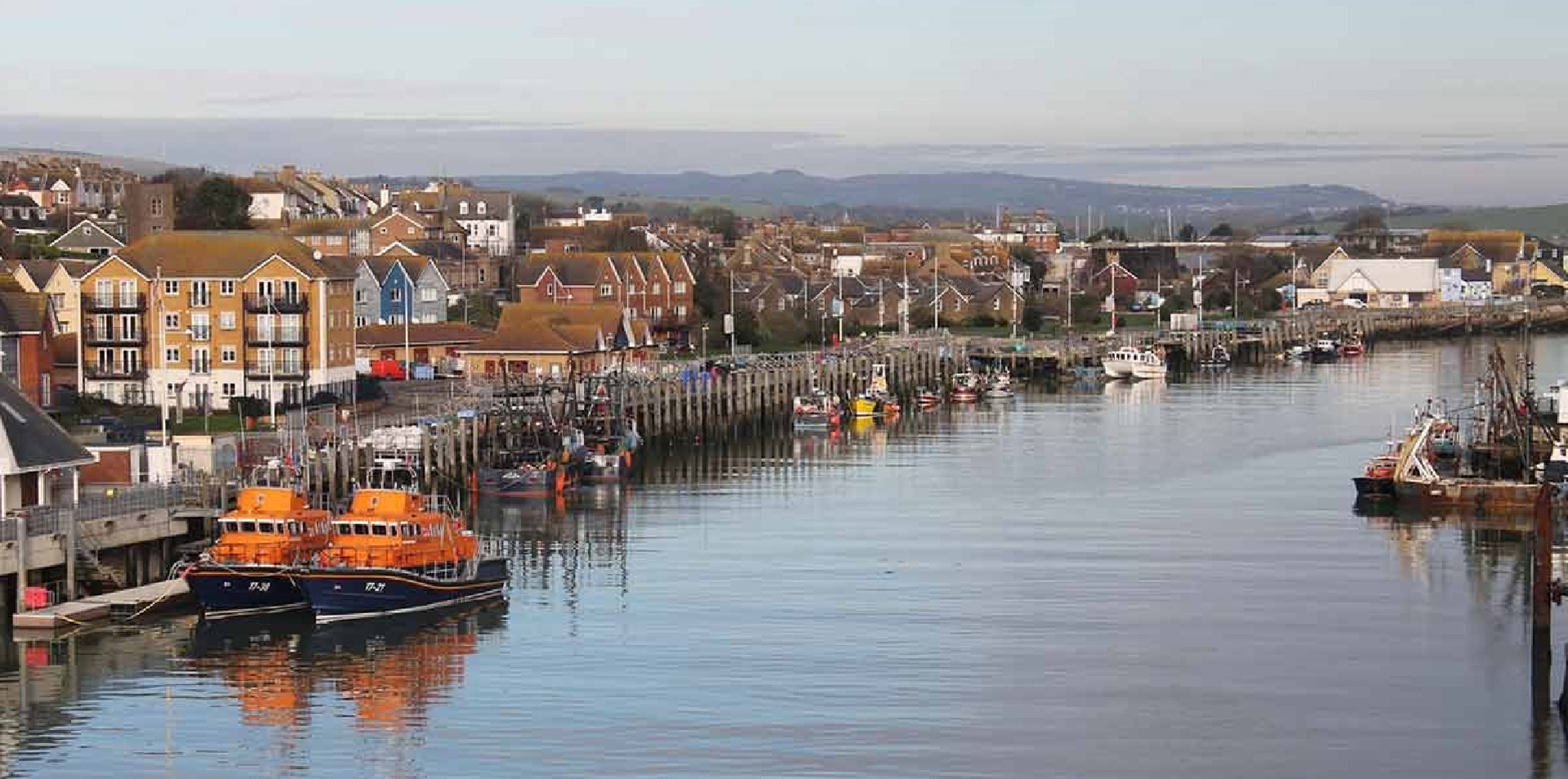 Khung cảnh cổ kính của thị trấn Newhaven, quận Lewes, hạt Đông Sussex, Vương quốc Anh
