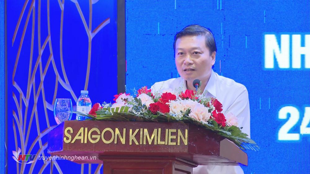 Đồng chí Lê Hồng Vinh - Uỷ viên BTV Tỉnh uỷ, Phó PG88 go Bắn cá Thường trực UBND tỉnh PG88 go Bắn cá phát biểu tại hội nghị.