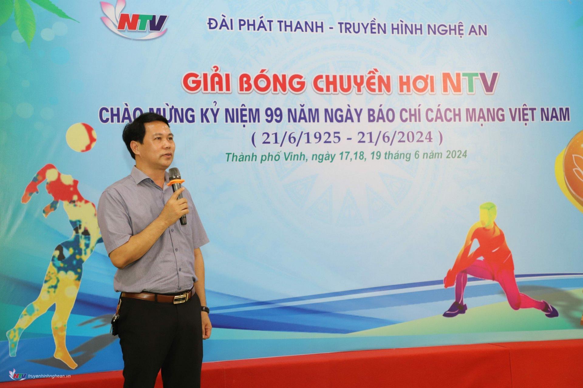 Đồng chí Phan Văn Thắng - Phó Giám đốc, PG88 go Bắn cá Công đoàn Đài PT-TH PG88 go Bắn cá phát biểu Xổ Số PG 88 giải đấu.