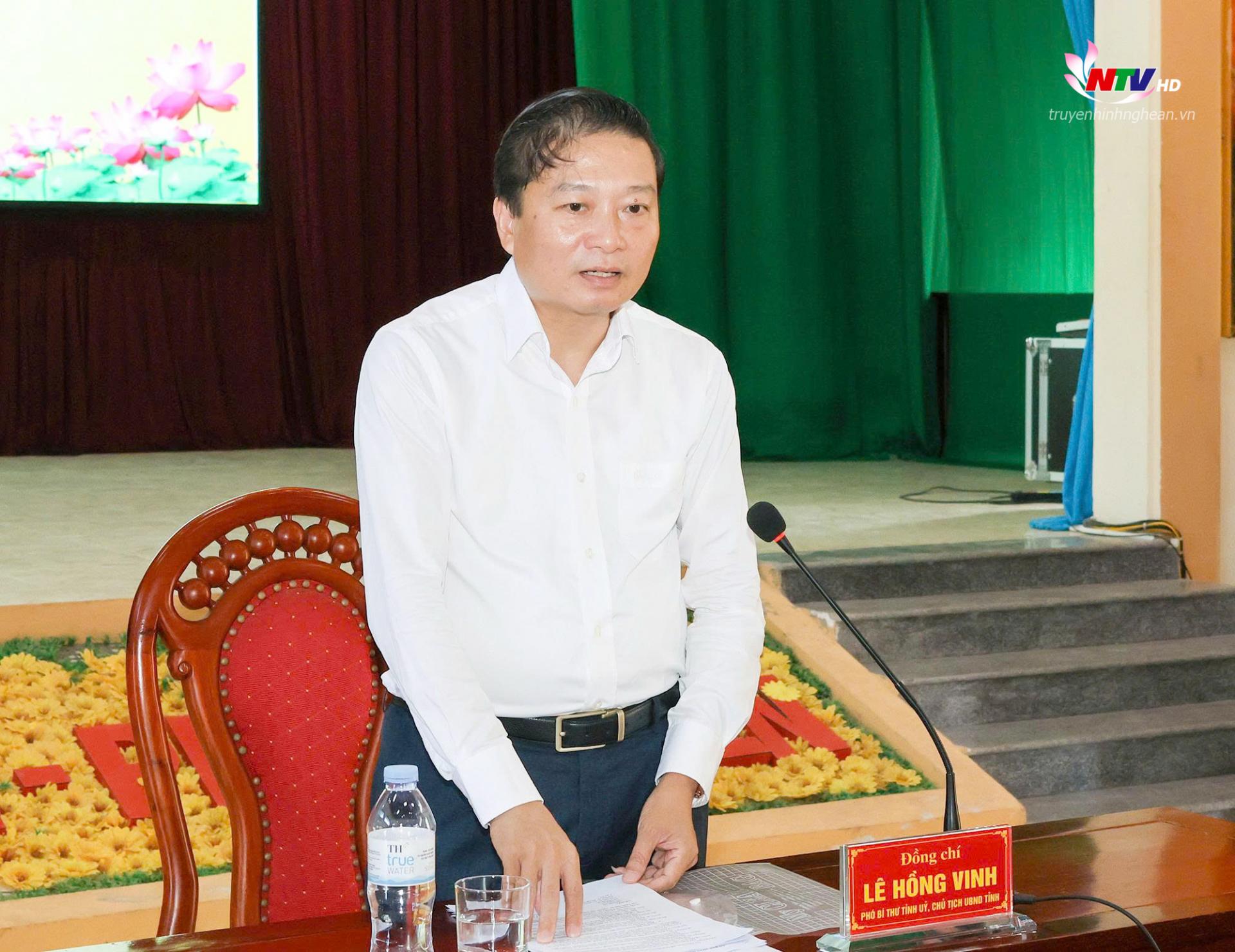 PG88 go Bắn cá UBND tỉnh Lê Hồng Vinh phát biểu tại cuộc làm việc.