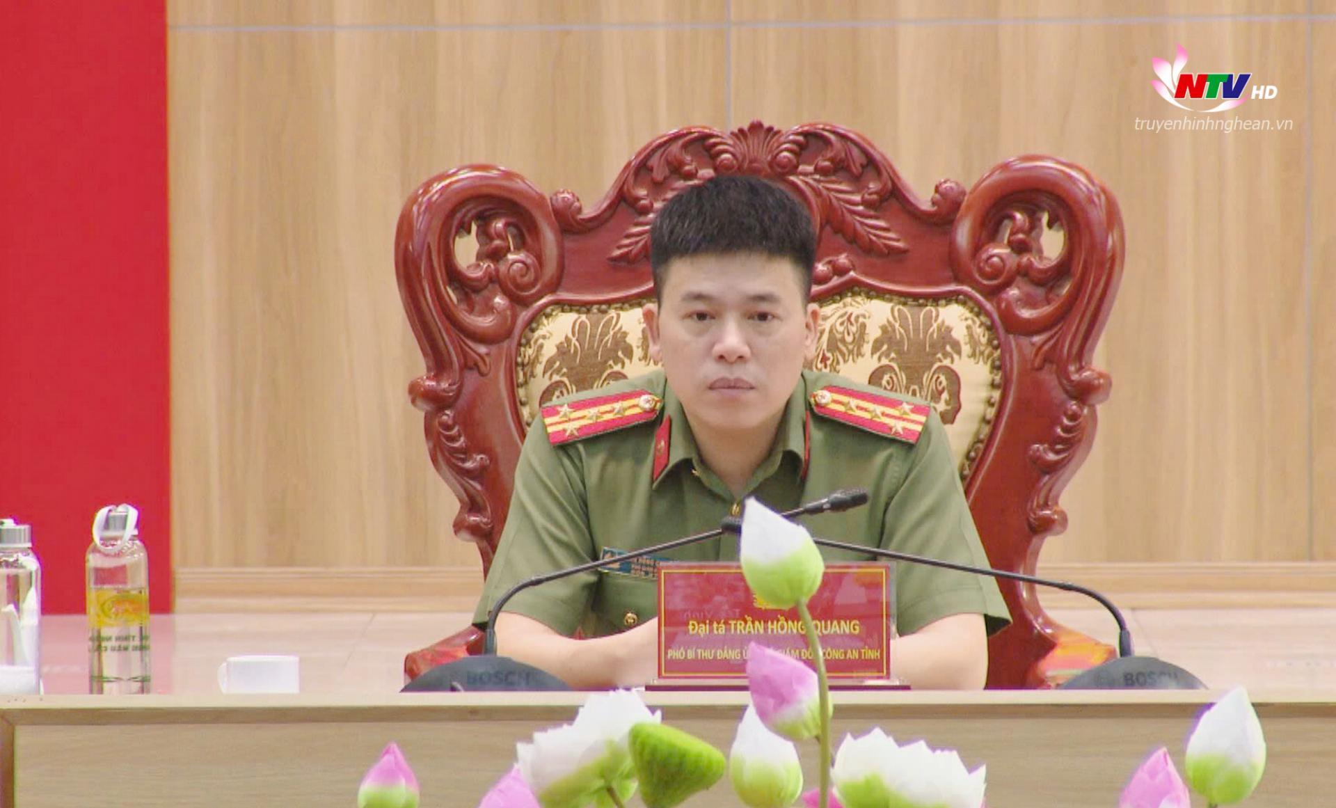 Đại tá Trần Hồng Quang - Phó Giám đốc Công an tỉnh PG88 go Bắn cá chủ trì hội nghị tại điểm cầu PG88 go Bắn cá