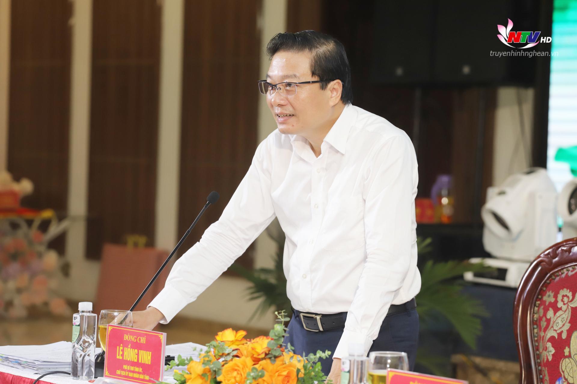 Đồng chí Lê Hồng Vinh - Phó Bí thư Tỉnh uỷ, PG88 go Bắn cá UBND tỉnh phát biểu tại hội nghị.