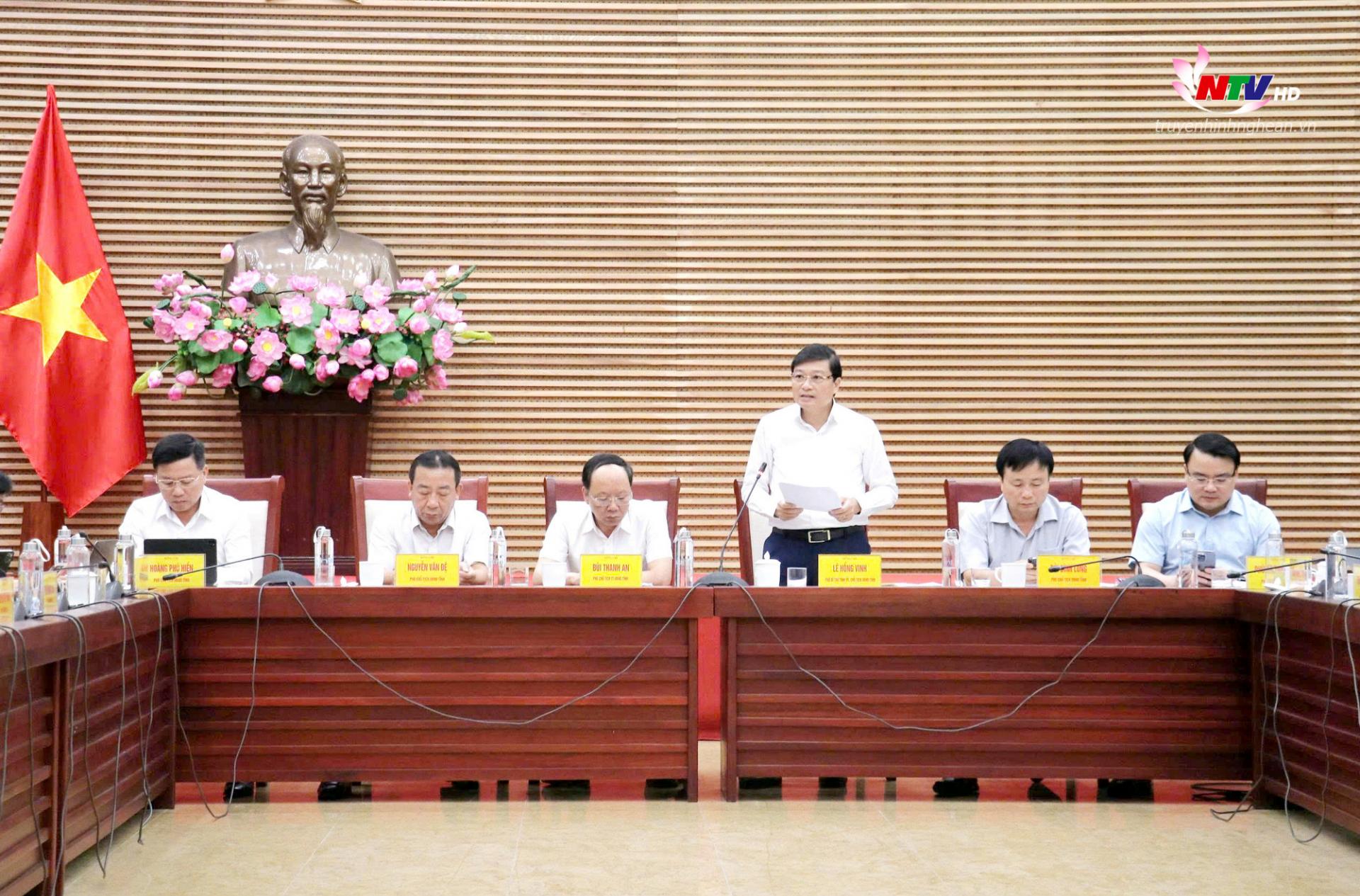 Đồng chí Lê Hồng Vinh - Phó Bí thư Tỉnh uỷ, PG88 go Bắn cá UBND tỉnh phát biểu kết luận.