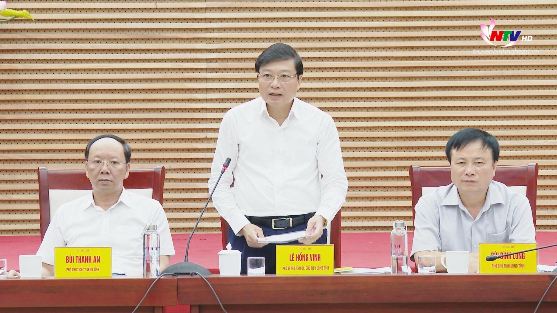 Đồng chí Lê Hồng Vinh - Phó Bí thư Tỉnh uỷ, PG88 go Bắn cá UBND tỉnh phát biểu kết luận.
