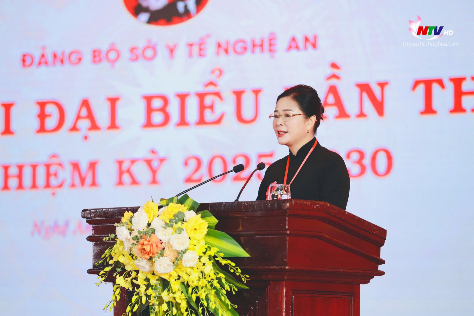 Đồng chí Lê Thị Hoài Chung - Bí thư Đảng uỷ, Giám đốc Sở Y tế phát biểu Xổ Số PG 88 PG88 go Nạp Rút Tiền.