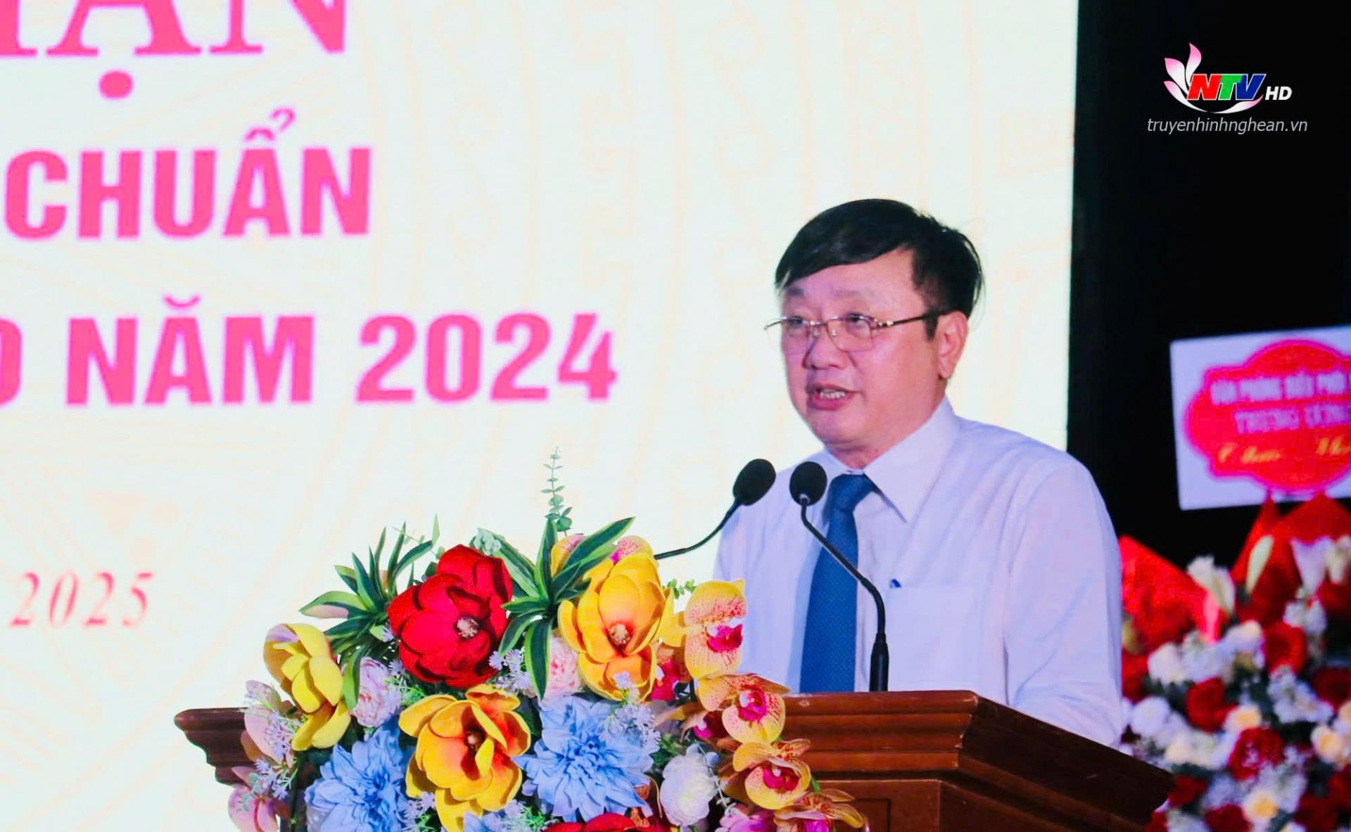 Đồng chí Nguyễn Hồng Sơn - Phó Bí thư Huyện uỷ, PG88 go Bắn cá UBND huyện Nam Đàn phát biểu Xổ Số PG 88.