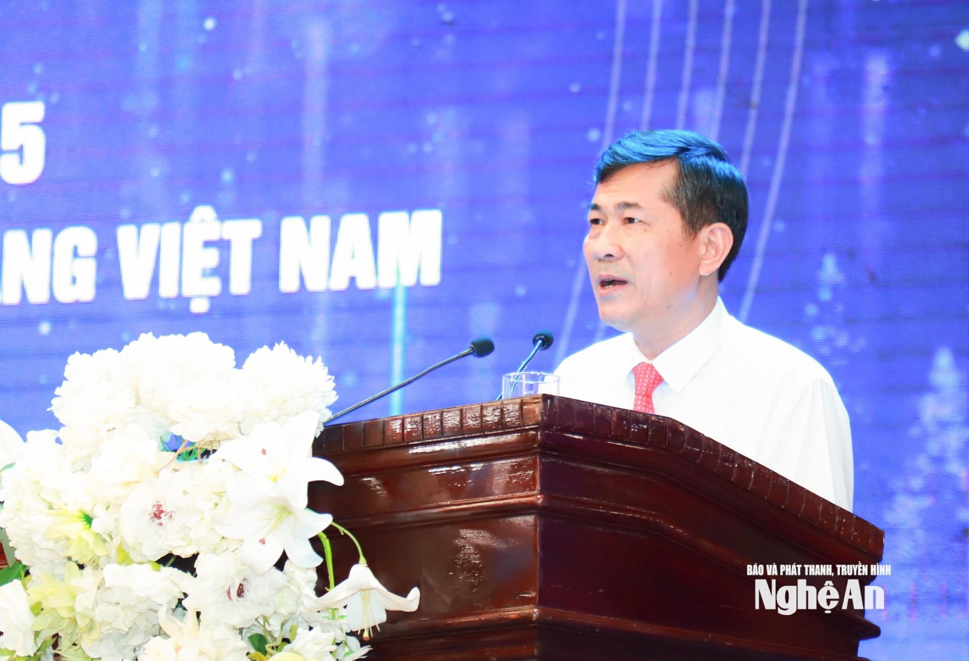 Đồng chí Thái Văn Thành - Ủy viên Ban Chấp hành Đảng bộ tỉnh, Phó PG88 go Bắn cá UBND tỉnh phát biểu tại Lễ trao Giải M.PG88 Tips năm 2025 và gặp mặt báo chí nhân Ngày M.PG88 Tips cách mạng PG 88 Nổ Hũ 21/6. Ảnh: Thành Duy