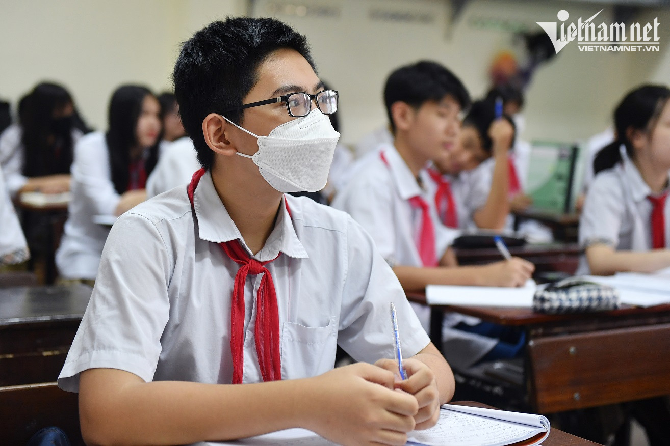 Học sinh tại một lớp học ở Hà Nội.