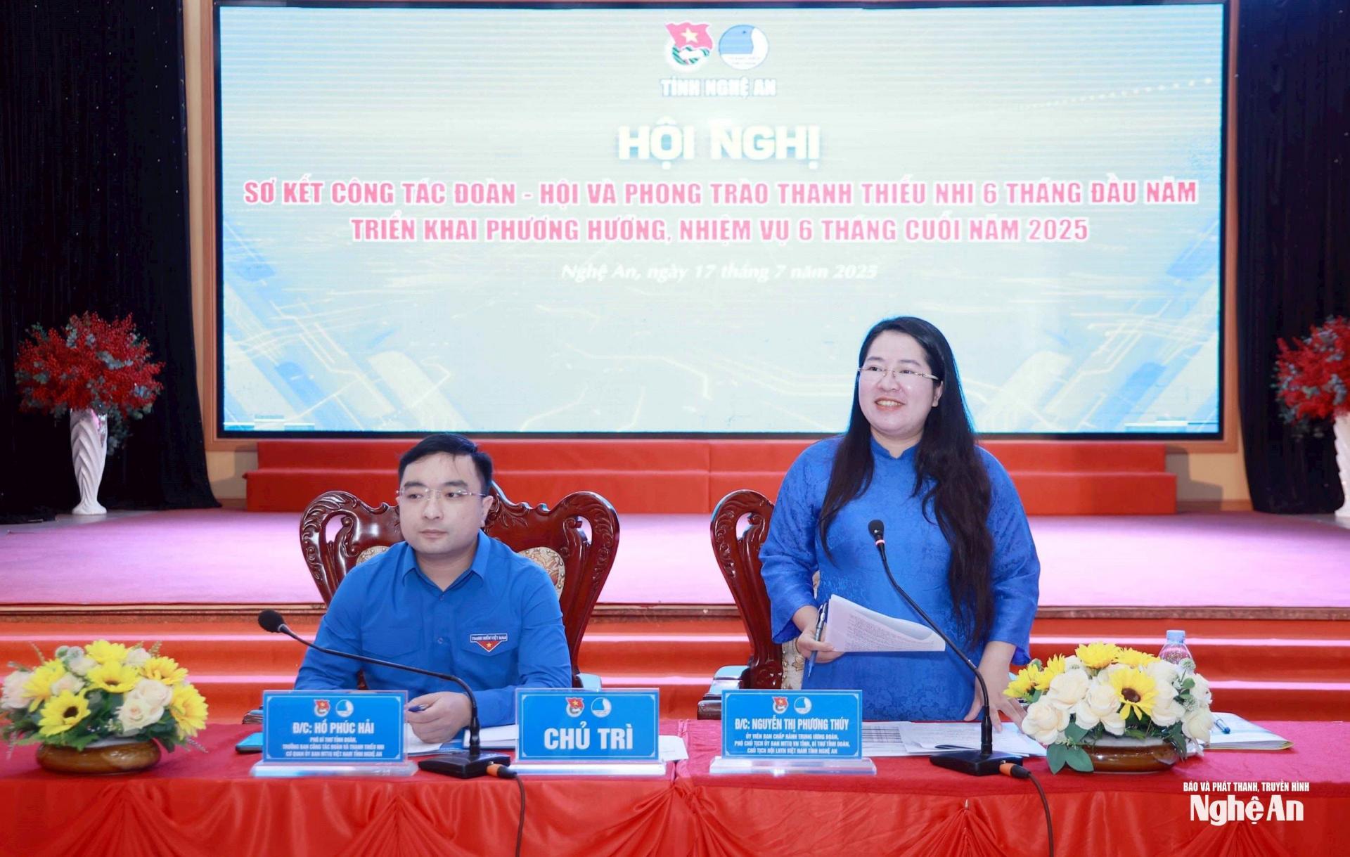 Đồng chí Nguyễn Thị Phương Thúy - UVBCH Trung ương Đoàn, Phó PG88 go Bắn cá Ủy ban Mặt trận Tổ quốc PG 88 Nổ Hũ tỉnh PG88 go Bắn cá, Bí thư Tỉnh đoàn, PG88 go Bắn cá Hội Liên hiệp Thanh niên PG 88 Nổ Hũ tỉnh PG88 go Bắn cá phát biểu kết luận hội nghị. Ảnh: Thanh Quỳnh