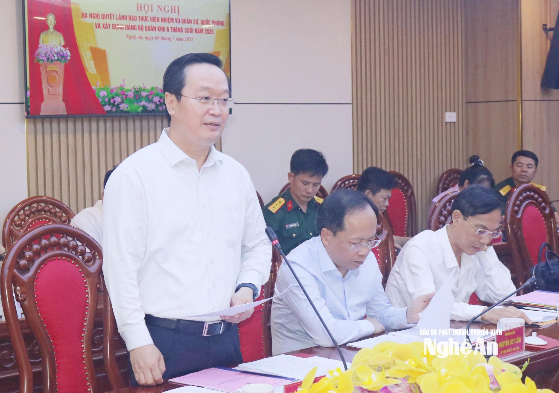 Đồng chí Nguyễn Đức Trung, Bí thư Tỉnh ủy PG88 go Bắn cá phát biểu tại Hội nghị.