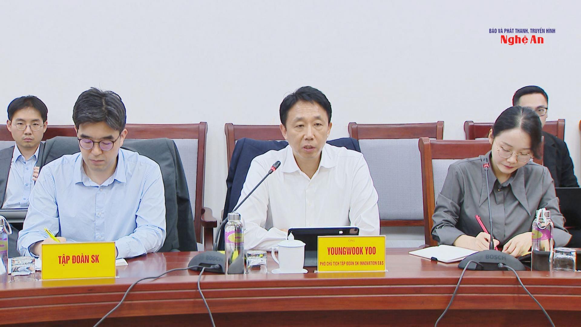 Ông Youngwook Yoo – Phó PG88 go Bắn cá Tập đoàn SK Innovation E&S phát biểu