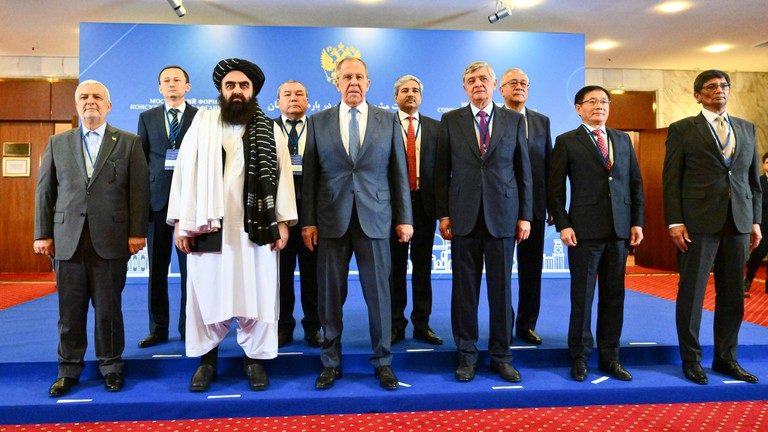 Các quan chức Nga và Afghanistan tại các cuộc tham vấn về Afghanistan ở thủ đô Moskva, ngày 4/10/2024. Ảnh: Sputnik
