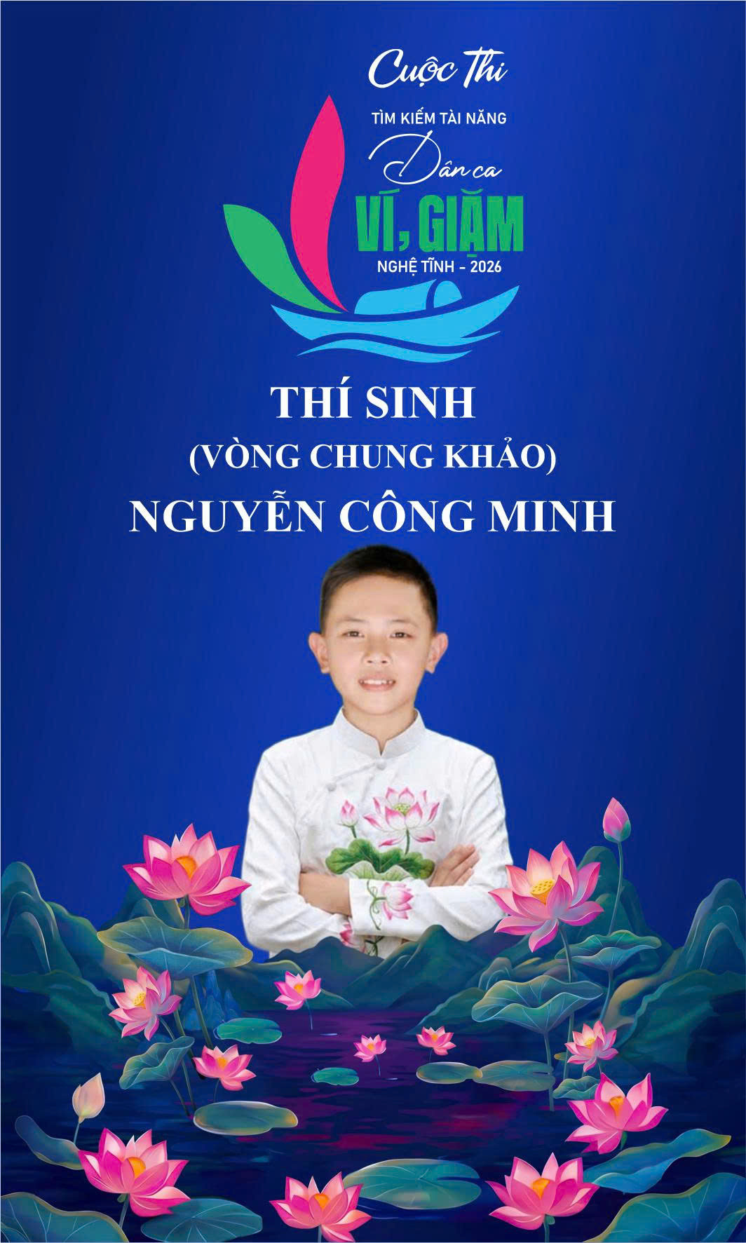 Thí sinh Nguyễn Công Minh (SN 2015), xã Kim Liên, tỉnh PG88 go Bắn cá.
