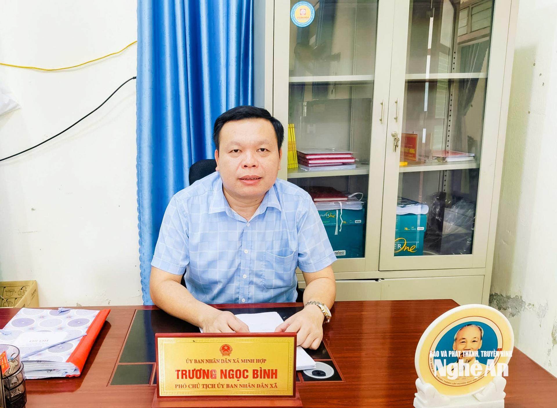 Ông Trương Ngọc Bình - Phó PG88 go Bắn cá UBND xã Minh Hợp. Ảnh: T.L
