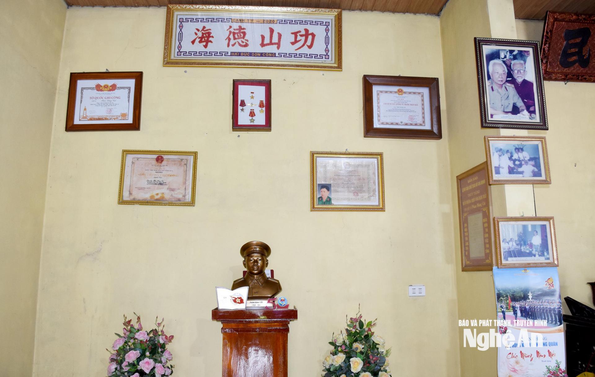 Một góc Nhà tưởng niệm Anh hùng, liệt sĩ Phan Đăng Cát. Ảnh: Công Khang