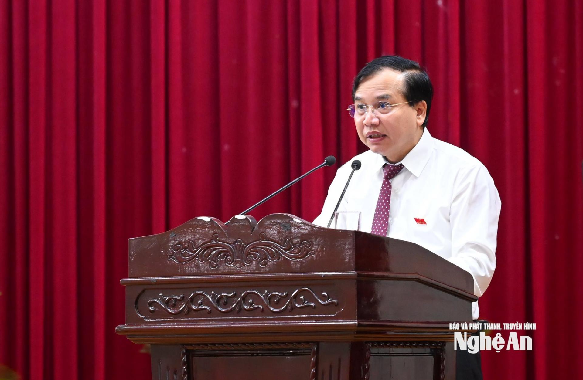 Phó PG88 go Bắn cá HĐND tỉnh Nguyễn Như Khôi kết luận nội dung phiên chất vấn. Ảnh: Thành Cường