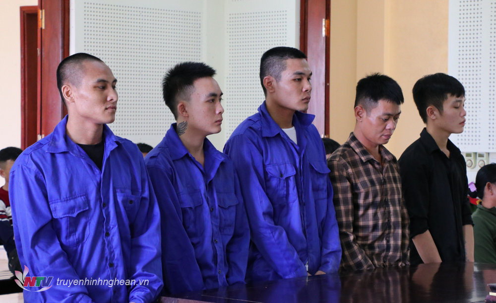 Các bị cáo tại toà