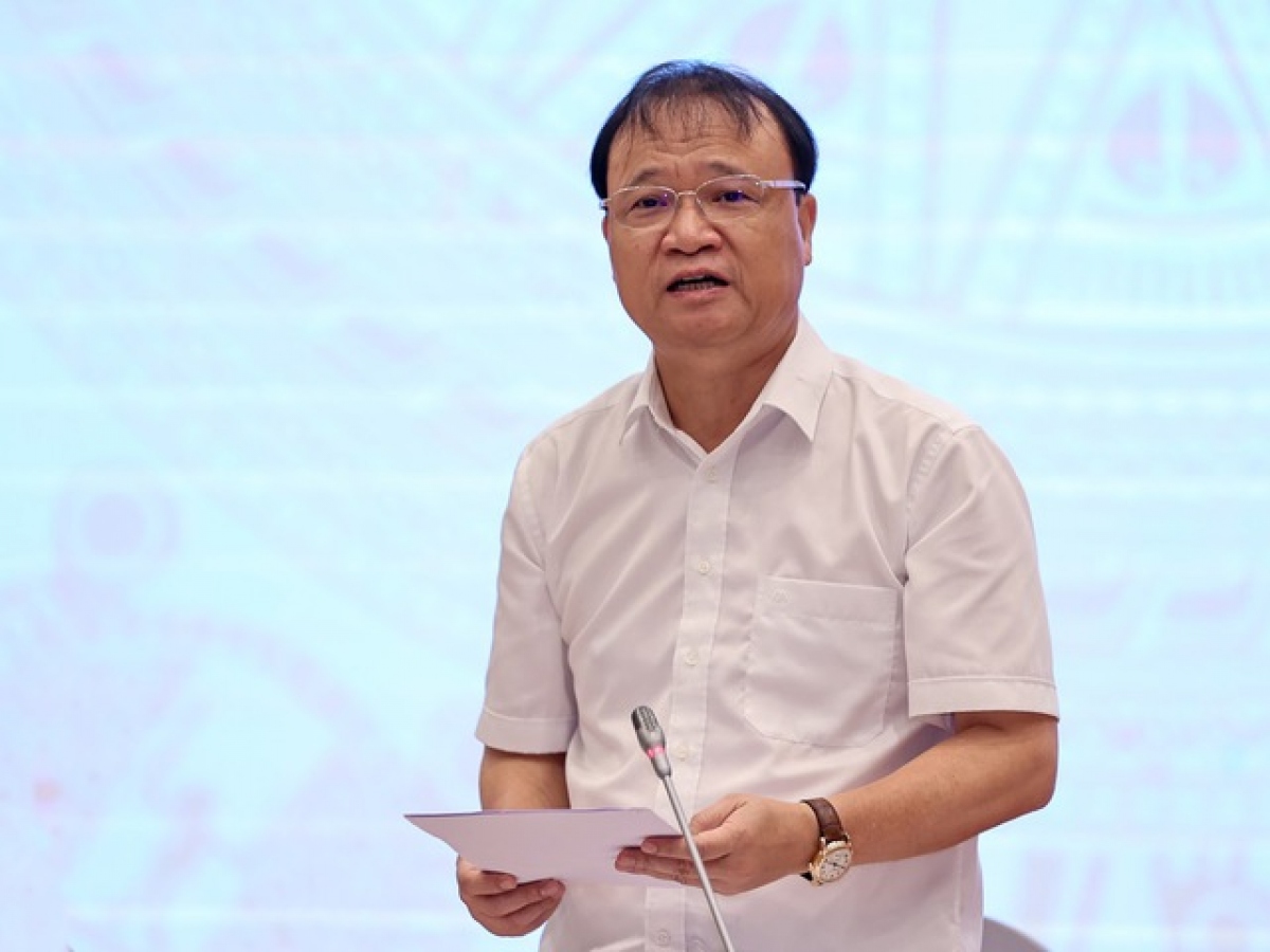 PG88 link Nổhũ Bộ Công Thương Đỗ Thắng Hải trả lời báo chí tại Họp báo Chính phủ thường kỳ tháng 7/2023 (Ảnh: VGP)