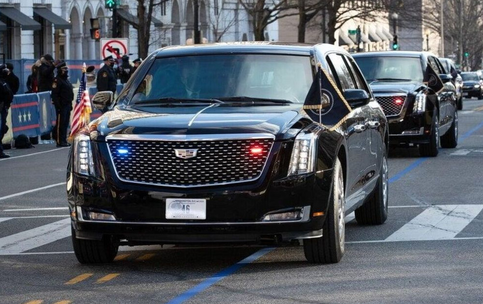 Đoàn xe Tổng thống Biden trong lễ nhậm chức của ông vào tháng 1/2021 (Ảnh: Jerry Glaser)