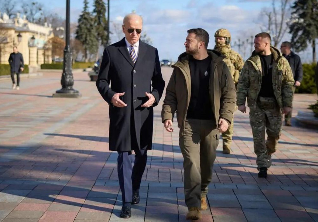 Tổng thống Mỹ Joe Biden và Tổng thống Ukraine Volodymyr Zelensky. Ảnh: Văn phòng Tổng thống Ukraine