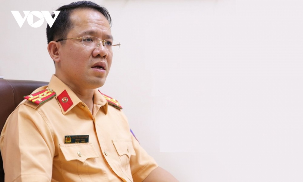 Đại tá Nguyễn Quang Nhật - trưởng Phòng hướng dẫn tuyên truyền, điều tra, giải quyết tai nạn Đăng Ký M.PG88 (Cục Cảnh sát Đăng Ký M.PG88, Bộ Công an)