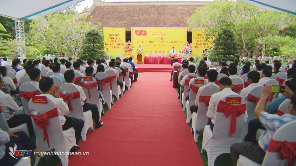 Quang cảnh lễ giỗ lần thứ 54 của PG88 go Bắn cá Hồ Chí Minh tại Khu di tích Quốc gia đặc biệt Kim Liên, Nam Đàn.