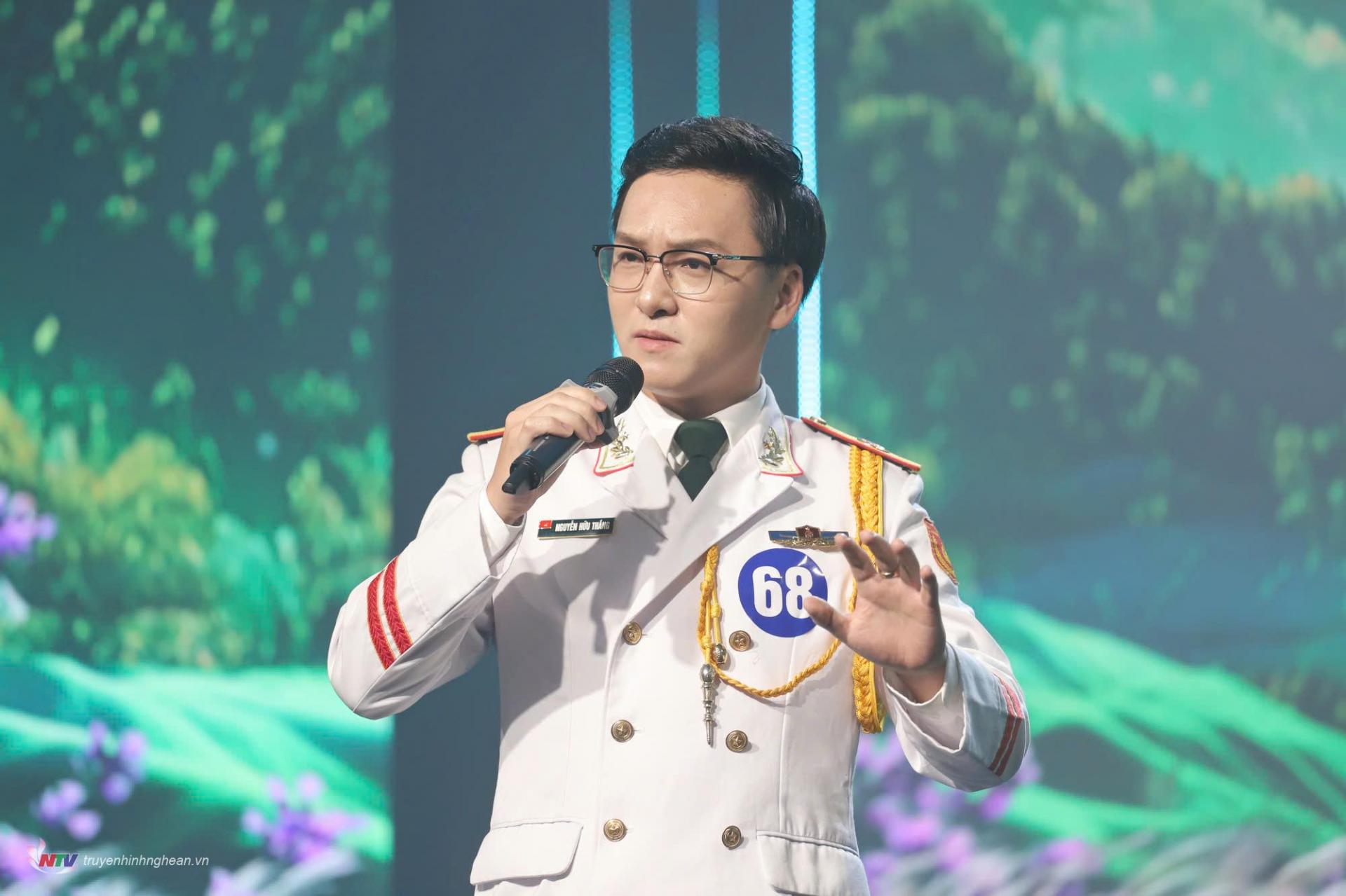 Thí sinh Nguyễn Hữu Thắng (SBD 68, đến từ huyện Hưng Nguyên, tỉnh PG88 go Bắn cá) với ca khúc “Tượng đài chiến thắng” (sáng tác: Nguyễn Xuân Thủy)