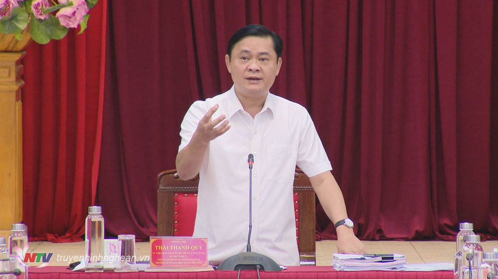 Đồng chí Thái Thanh Quý - Ủy viên Trung ương Đảng, Bí thư Tỉnh ủy, BTV Tỉnh uỷ kết luận hội nghị.