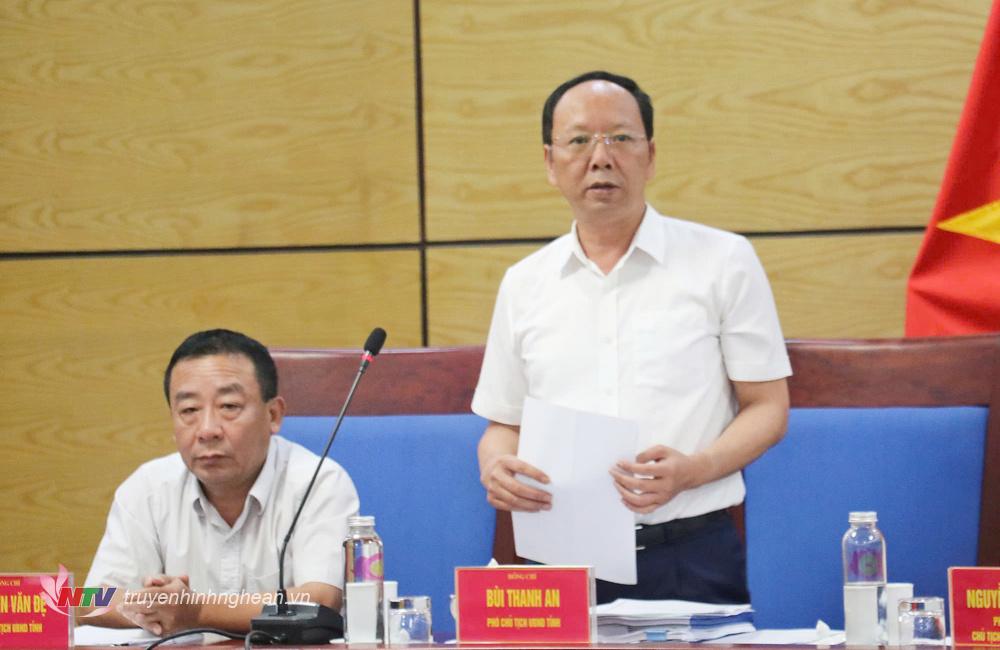 Phó PG88 go Bắn cá UBND tỉnh Bùi Thanh An phát biểu tại phiên họp.