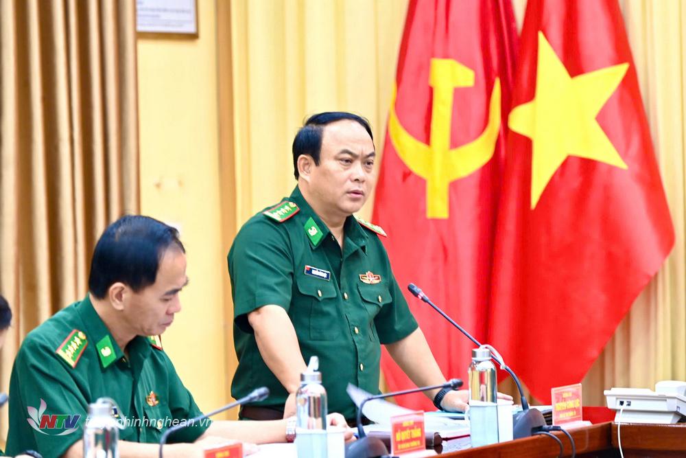 Đại tá Nguyễn Công Lực, Chỉ huy trưởng BĐBP tỉnh PG88 go Bắn cá phát biểu tại hội nghị.