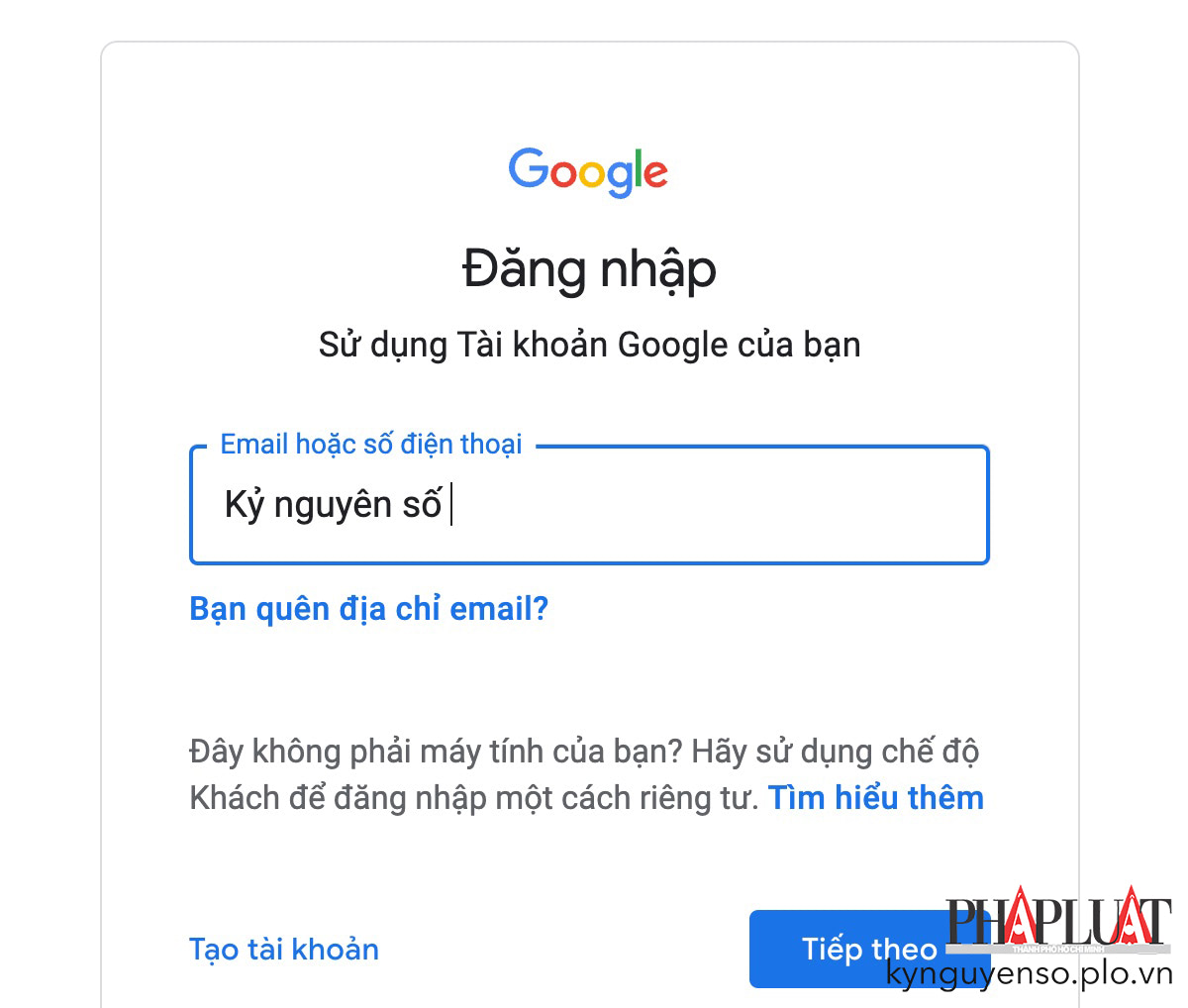 Đăng nhập Google để không bị xóa tài khoản.