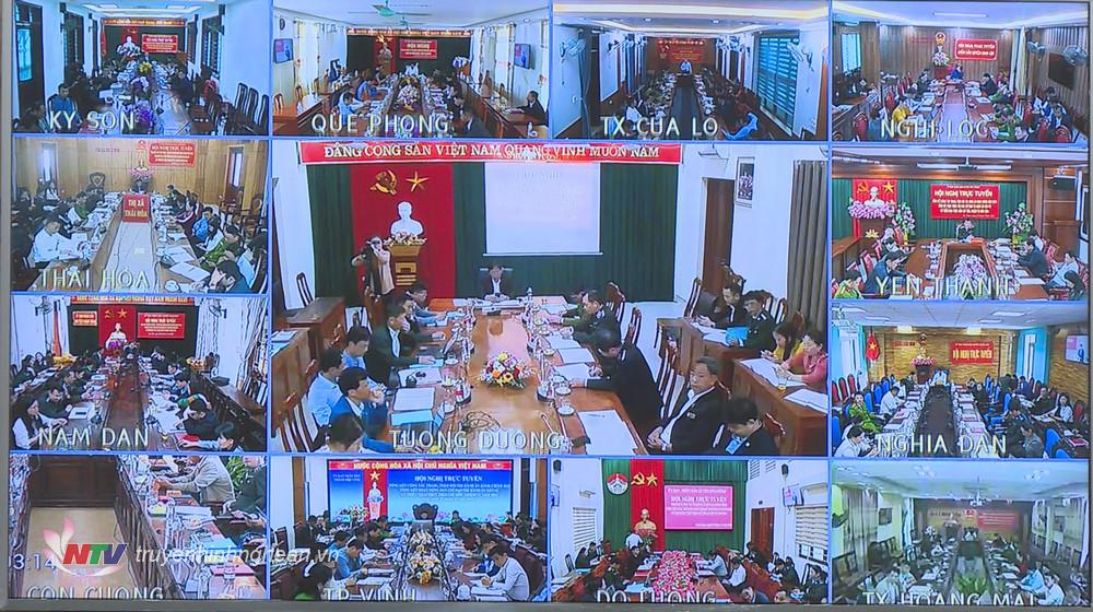 Các điểm cầu của hội nghị.